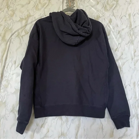 Champion large Reverse Weave blue hoodie pullover pocket long sleeve sweater - Picture 7 of 8